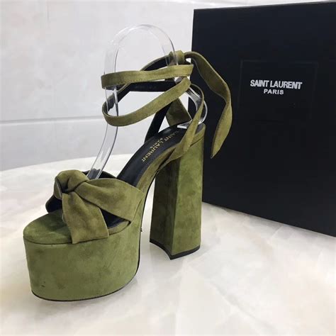 ysl green heels|ysl heels used.